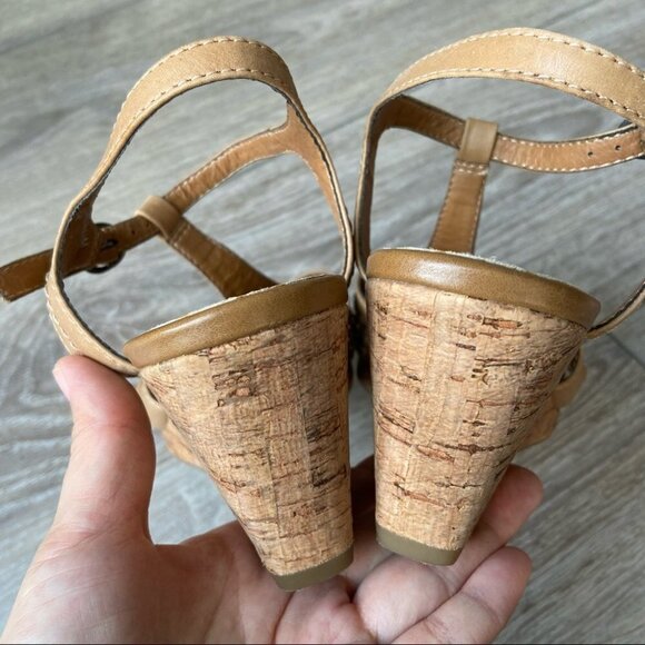 Locale Braided Leather Cork Wedge Heel Sandal - Picture 5 of 11